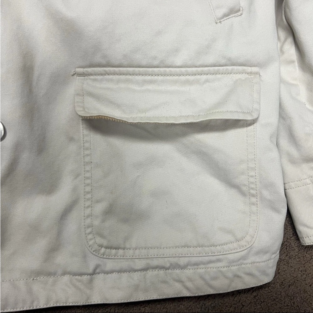 Disney Eeyore Winnie The Pooh chore jacket Women’s Size Medium Beige Vintage 90s - Picture 7 of 14